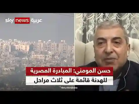 حسن المومني: المبادرة المصرية للهدنة بين حماس وإسرائيل قائمة على ثلاث مراحل